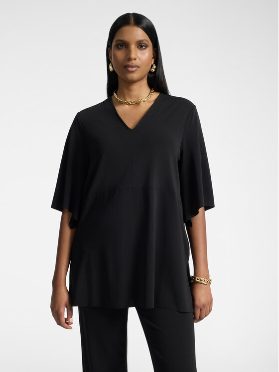 Elena Mirò Elena Mirò T-Shirt G059Z000713N033 Czarny Regular Fit