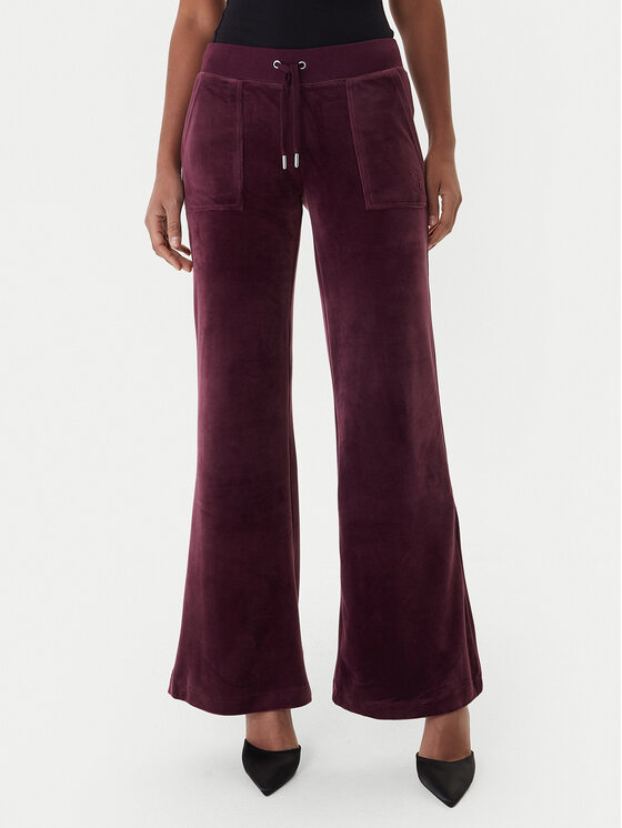 Juicy Couture Spodnie dresowe Layla JCSEBJ001 Bordowy Flared Leg