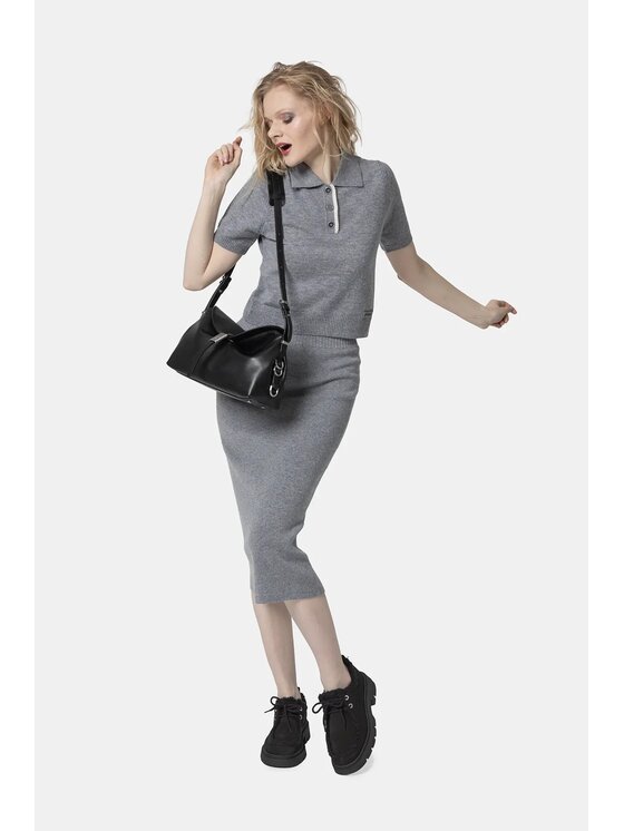 PINKO PINKO Polokošile Gorgona Šedá Regular Fit