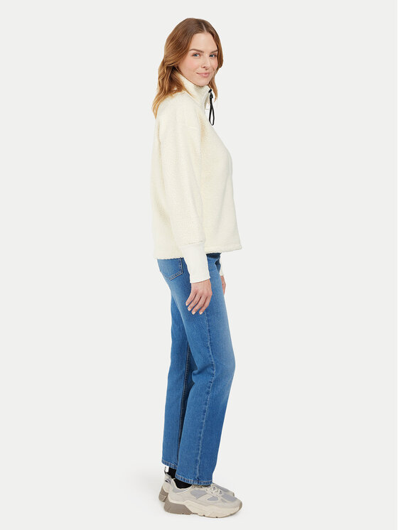 Didriksons Didriksons Fliso džemperis Mella 505446 Écru Relaxed Fit