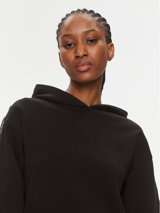 Calvin Klein Jeans Calvin Klein Jeans Pulóver Logo Elastic Hoodie J20J223078 Fekete Regular Fit
