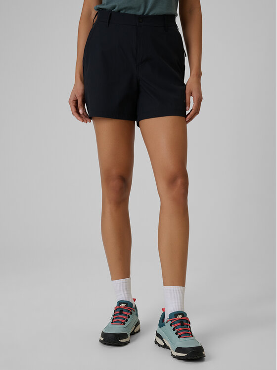 4F 4F Szorty sportowe TREKKING Czarny Regular Fit