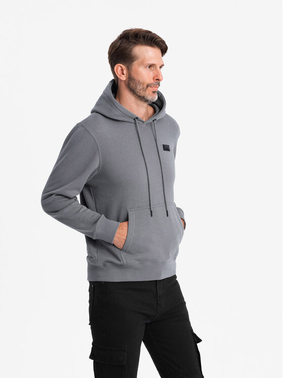 Ombre Ombre Mikina OM-SSNZ-0141 Šedá Regular Fit