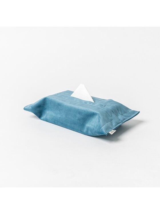 Doram design Doram design Dekoracja Welurowe etui na chusteczki Cadet Niebieski