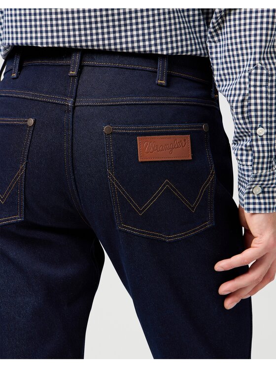 Wrangler Wrangler Jeansy GREENSBORO Granatowy Slim Leg
