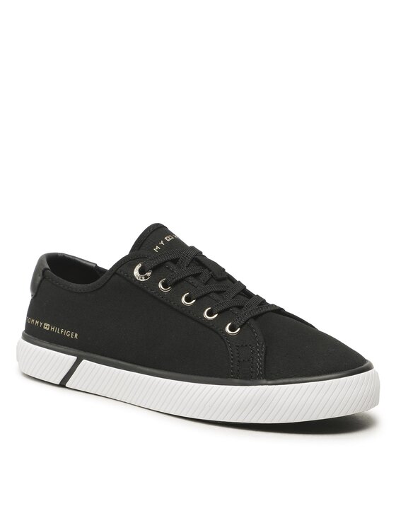 Tommy Hilfiger Tommy Hilfiger Гуменки Lace Up Vulc Sneaker Bl FW0FW07248 Черен