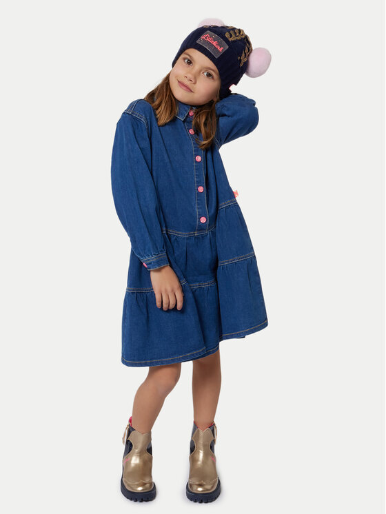Billieblush Robe en jean U20496 Bleu marine Regular Fit