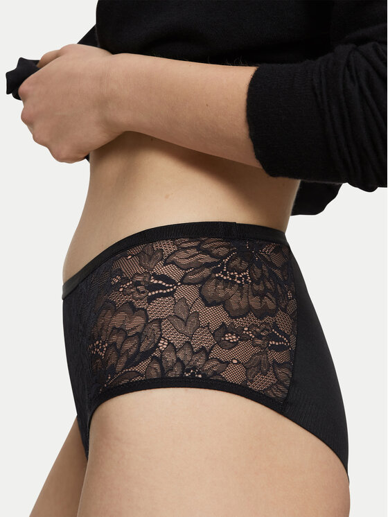 Triumph Triumph Klasiskās biksītes ar augstu jostas daļu Amourette Charm 10198780 Melns