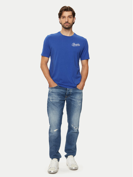 Champion Champion T-krekls 218526 Zils Regular Fit
