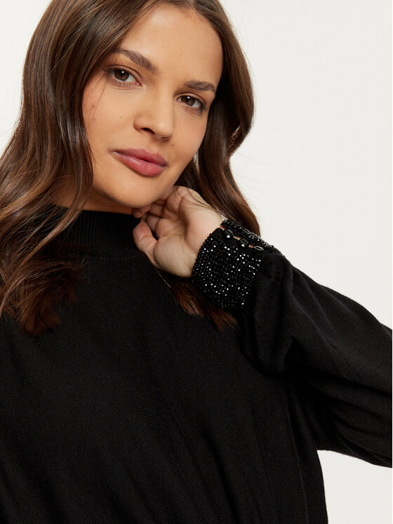 Guess Guess Pulover W5RR02 Z2ZK2 Negru Regular Fit