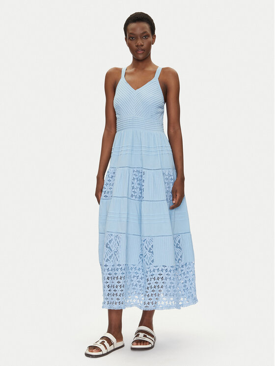 Iconique Iconique Літня сукня IC25-064 Блакитний Regular Fit