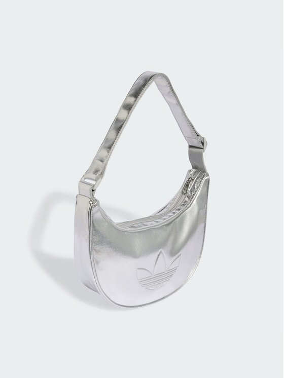adidas adidas Borsetta Adicolor Half Crescent Bag Metallic Pu KR1562 Argento