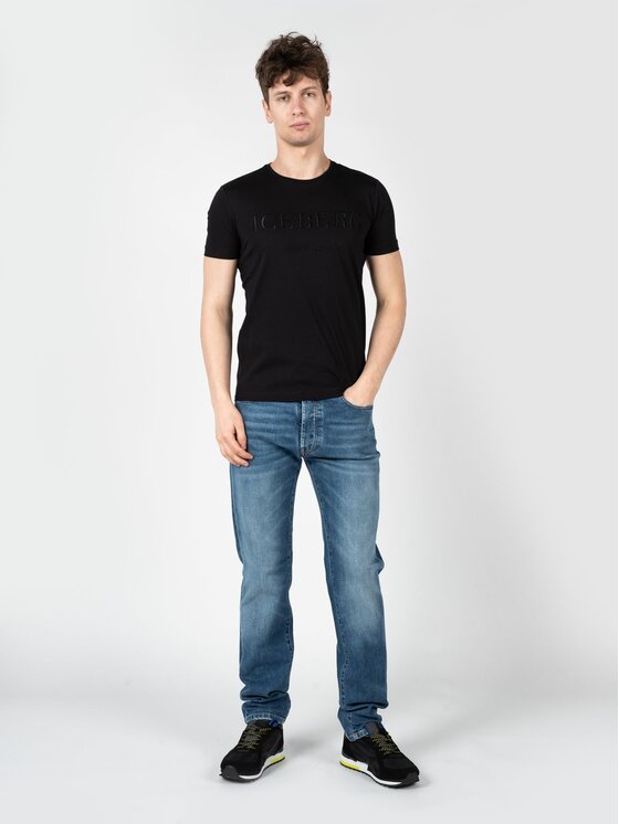 Iceberg Iceberg T-Shirt F0146301 Μαύρο Regular Fit
