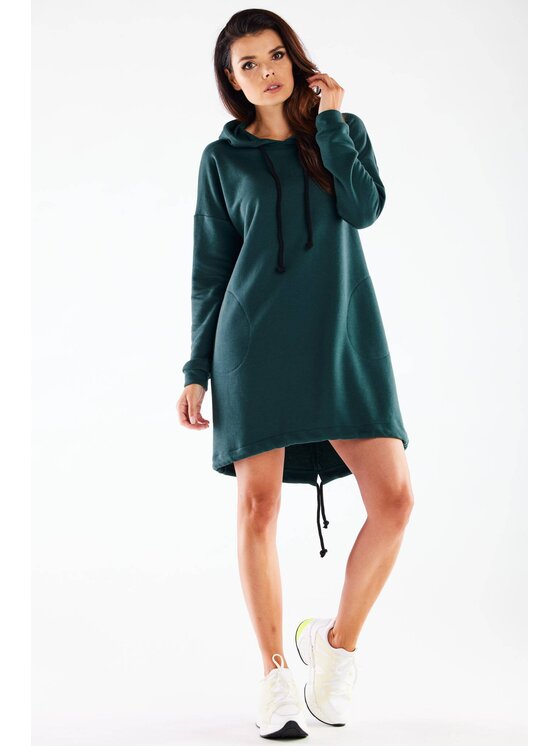 Infinite You Infinite You Sukienka dzianinowa M270 Zielony Basic Fit