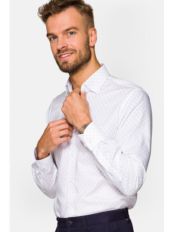 Lancerto Lancerto Koszula Lavera 2 KO073121000006 Biały Regular Fit
