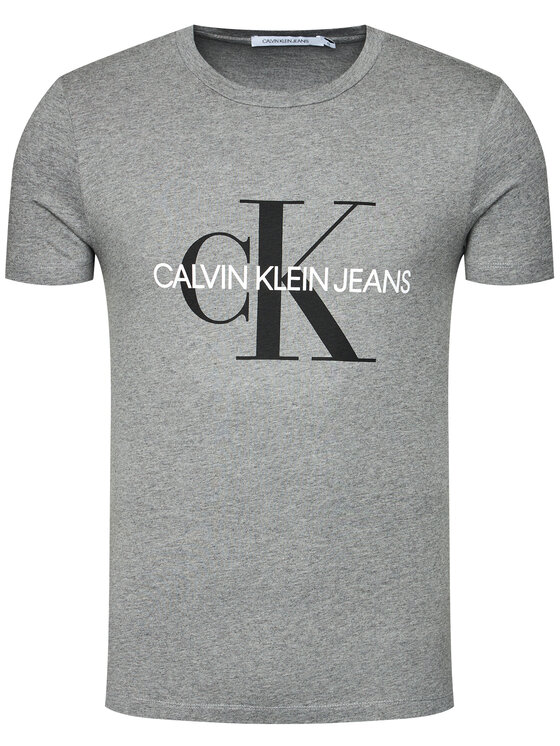 Calvin Klein Jeans Calvin Klein Jeans T-Shirt Core Monogram Logo J30J314314 Szary Regular Fit