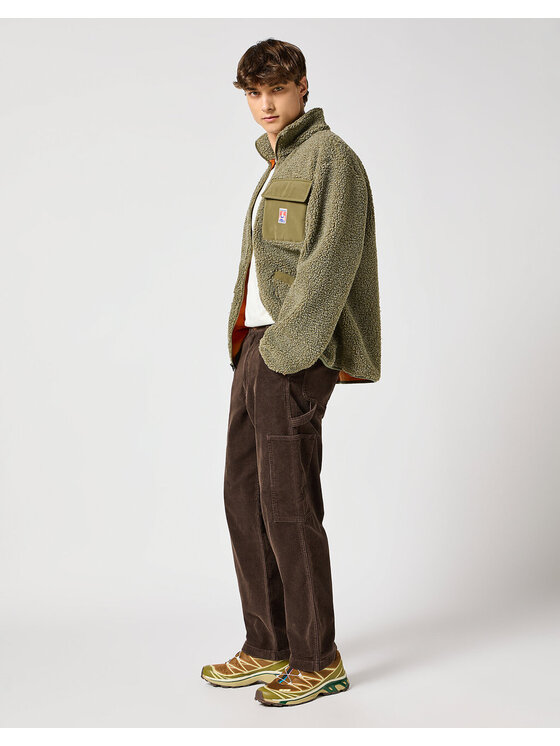 Wrangler Wrangler Kurtka zimowa CASEY SHEARLING JACKET Zielony Regular Fit