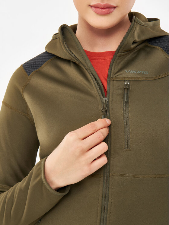 Viking Viking Bluza Yosemite Hoodie Lady Khaki Regular Fit