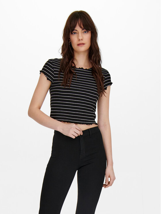 ONLY ONLY T-Shirt Anits 15253651 Czarny Regular Fit