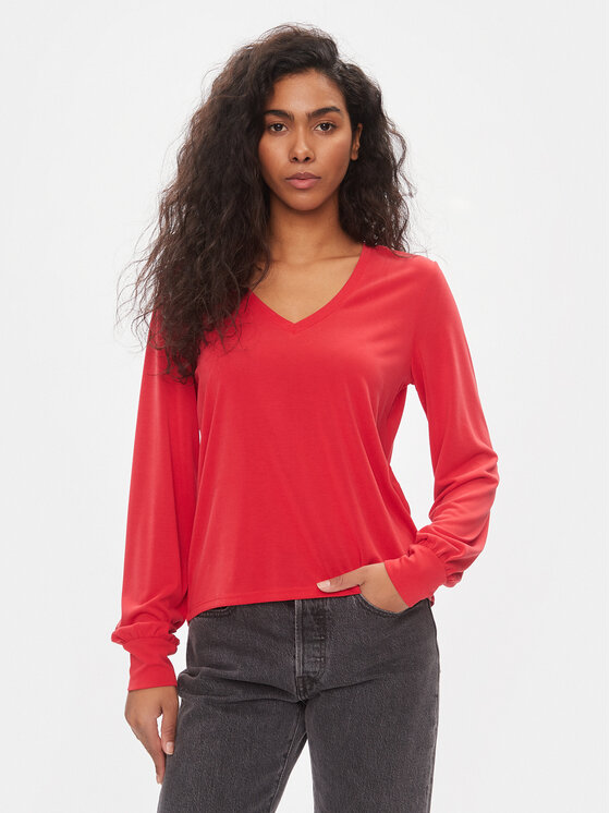 ONLY ONLY Блузка 15310209 Червоний Regular Fit
