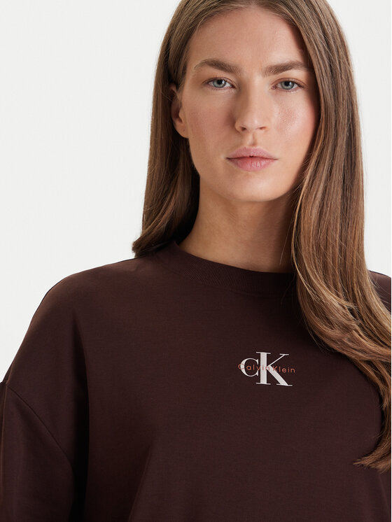 Calvin Klein Jeans Calvin Klein Jeans Bluză Monologo LV047E211G Maro Oversize