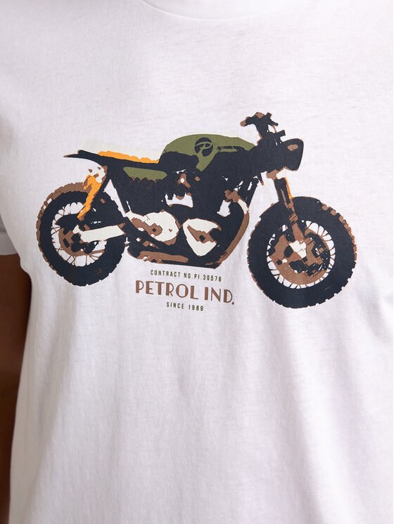 Petrol Industries Petrol Industries T-Shirt M-1050-TSR671 Biały Regular Fit