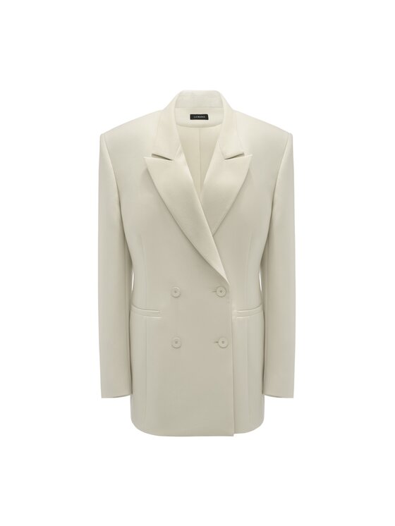 La Mania La Mania Giacca da abito TROUBLE LIGHT BEIGE Beige Classic Fit