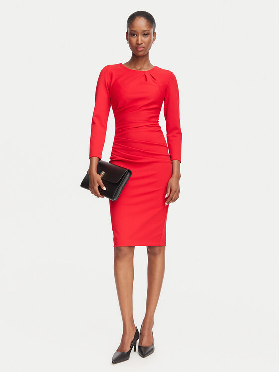 Rinascimento Rinascimento Coctailkleid CFC0131064003 Rot Slim Fit