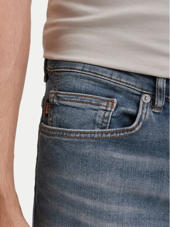 BOSS BOSS Jeans hlače Delaware 50564563 Temno siva Slim Fit