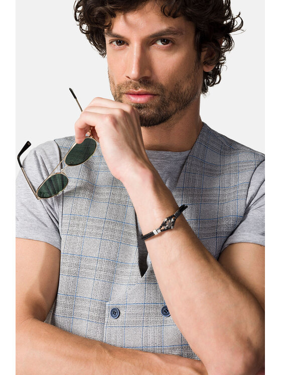 Lancerto Lancerto Kamizelka Lerma KA131123000016 Szary Slim Fit