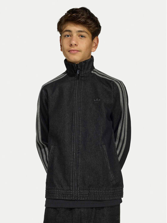 adidas adidas Džínsová bunda Firebird KE2965 Čierna Loose Fit