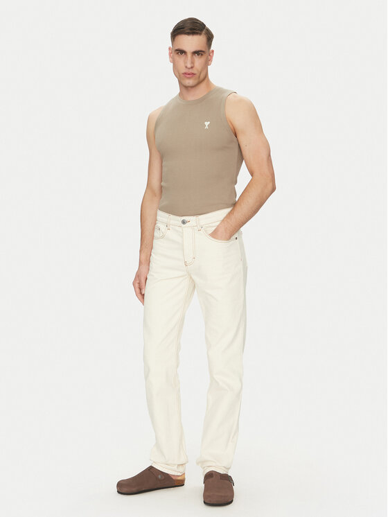 AMI PARIS AMI PARIS Majica brez rokavov HTK060.JE0117 Khaki Regular Fit