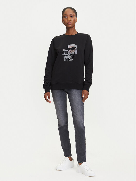 KARL LAGERFELD KARL LAGERFELD Bluza A3W20069 Czarny Regular Fit