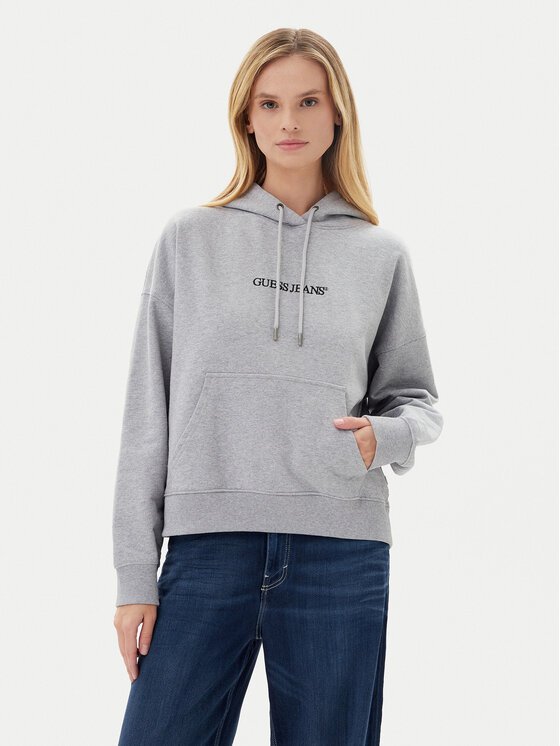 Guess Jeans Guess Jeans Pulóver W5RQ27 K68I4 Szürke Oversize