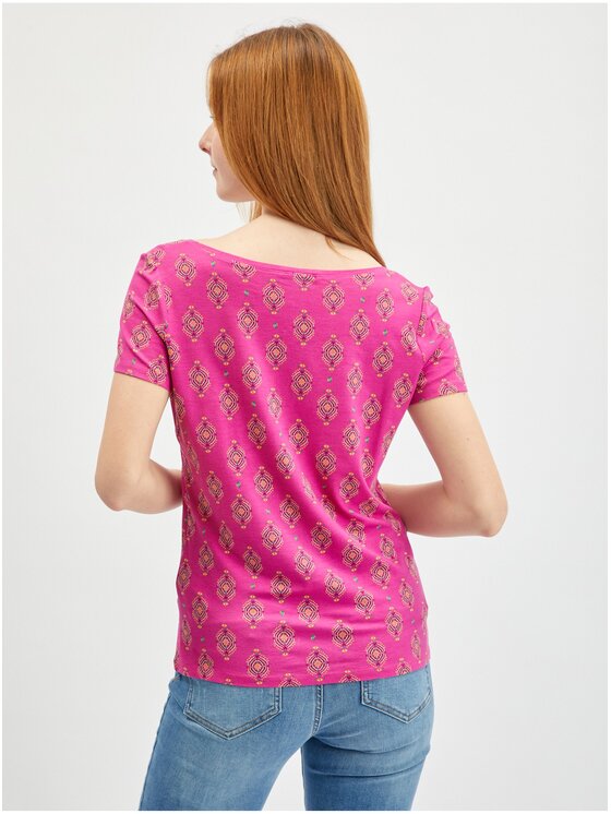 Orsay Orsay T-Shirt 159265-317000__XS Różowy Regular Fit
