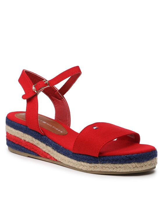 Tommy Hilfiger Tommy Hilfiger Espadrilles Rope Wedge T3A7-32778-0048300 S Piros