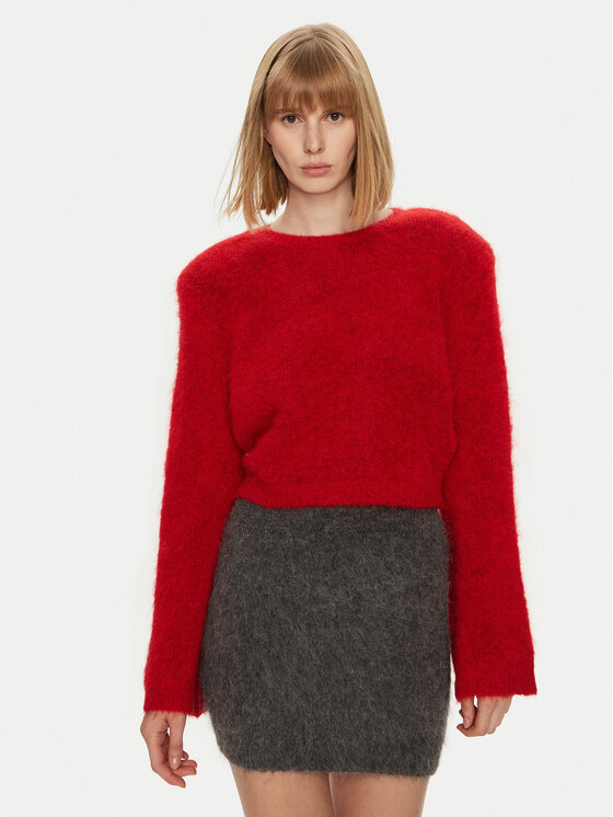 Gestuz Gestuz Pulover Safi 10908339 Rdeča Loose Fit