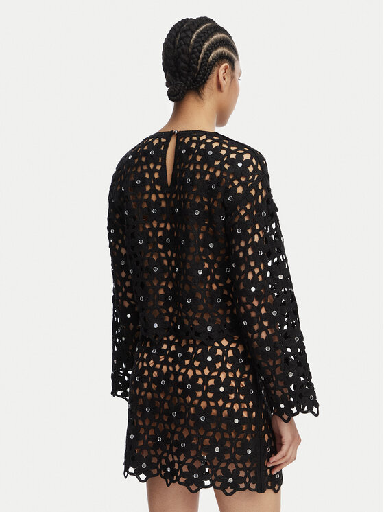 MICHAEL Michael Kors MICHAEL Michael Kors Majica MS651ZMKNE Crna Regular Fit