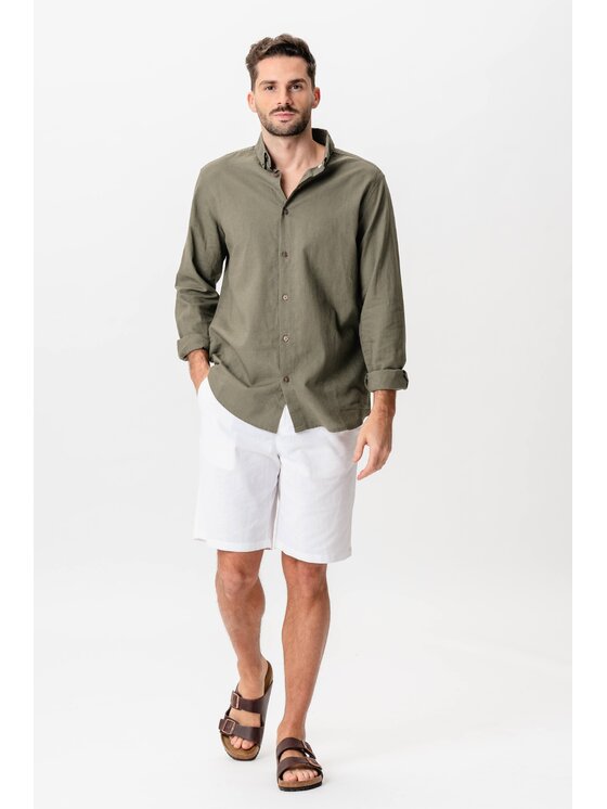 TeeShoppen TeeShoppen Szorty materiałowe 'Basic Collection' Biały Regular Fit