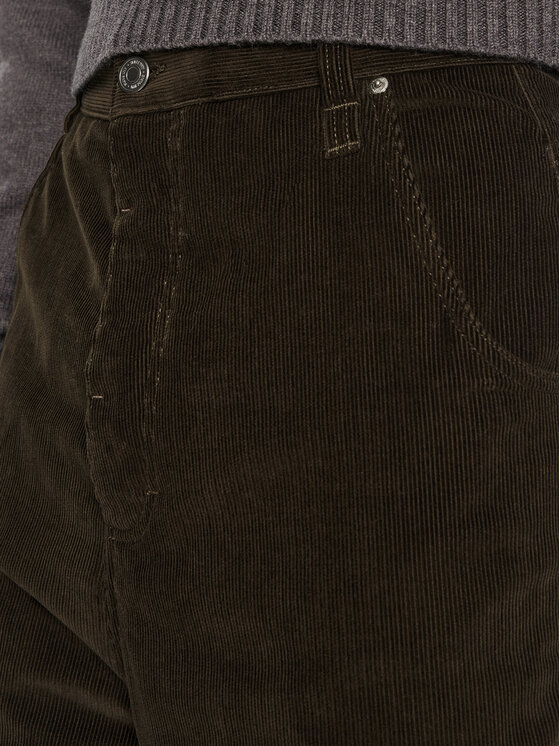 AMI PARIS AMI PARIS Hlače iz tkanine HTR102 CO0089 Rjava Regular Fit
