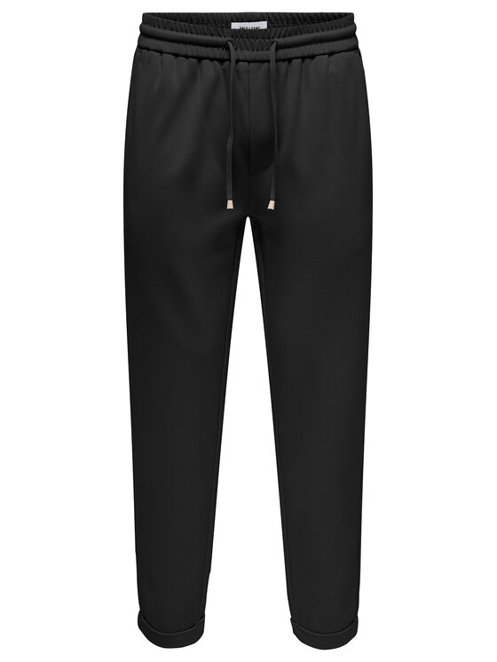 Only & Sons Only & Sons Pantaloni di tessuto Linus 22029924 Nero Tapered Fit
