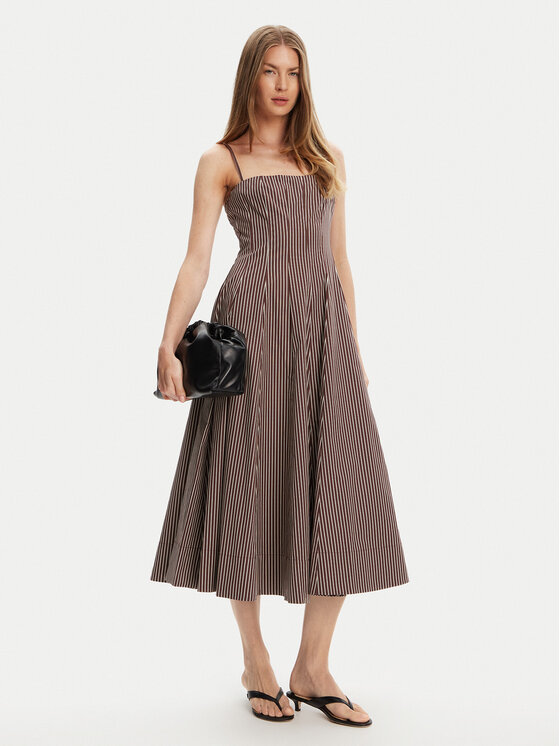 STAUD STAUD Літня сукня Wylie R25S2108YP Коричневий Slim Fit