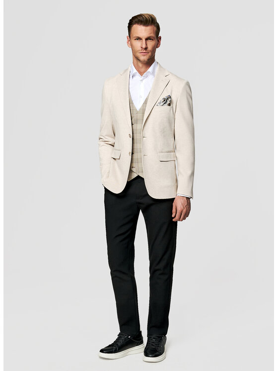 Pako Lorente Pako Lorente Marynarka P26SF-3X-006 Beżowy Slim Fit