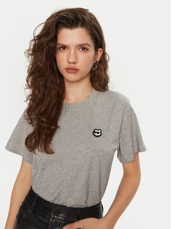 KARL LAGERFELD KARL LAGERFELD T-Shirt A1W17025 Šedá Relaxed Fit