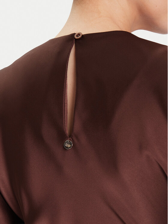 Rinascimento Rinascimento Kokteilinė suknelė CFC0125718003 Ruda Regular Fit