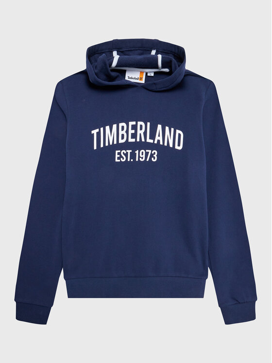 Timberland Džemperis ar kapuci T25U07 D Tumši zils Regular Fit