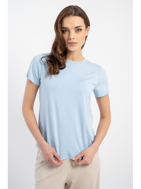 CLICK CLICK Μπλουζάκι 72-010 Γαλάζιο Loose Fit