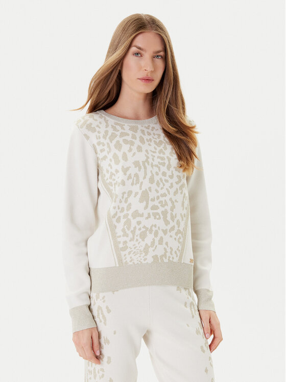 Liu Jo Sweter TF5172 MS49I Écru Regular Fit