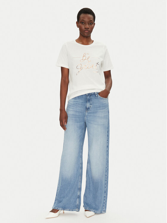 Fransa Fransa T-shirt 20615334 Bijela Regular Fit