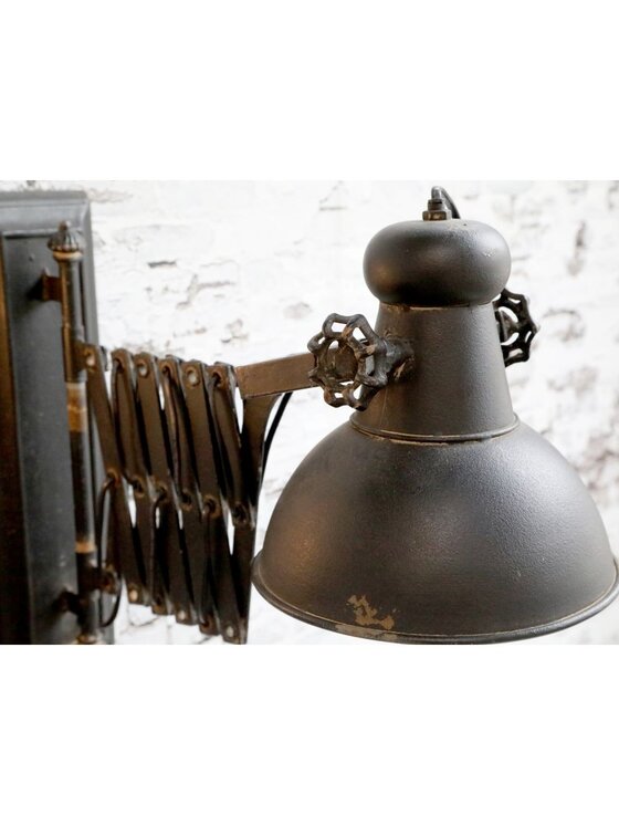MIAhome MIAhome Kinkiet metalowy postarzany z wysięgnikiem Factory Czarny